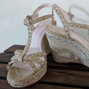 NWOT Gold Stud Heels